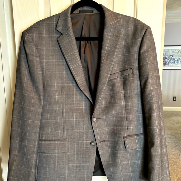 Dark Gray Striped Suit from Men’s Wearhouse